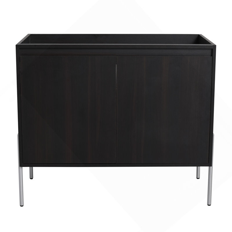Meuble-lavabo sur pied 36 po, armoire de rangement avec portes à fermeture douce - évier non inclus