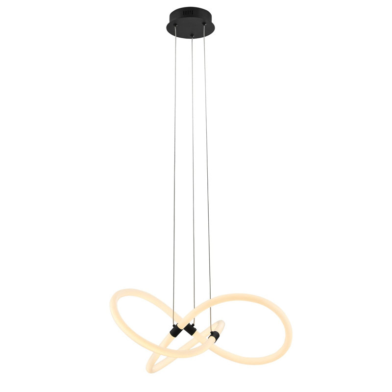Lustre à DEL à intensité variable avec gradateur intelligent Daisy, Noir mat
