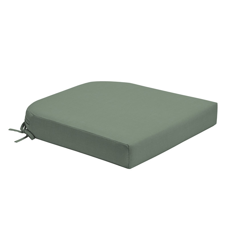 Coussin de siège à dossier rond en mousse ARDEN, 20 x 19, fabriqué avec ProFoam, Vert sauge