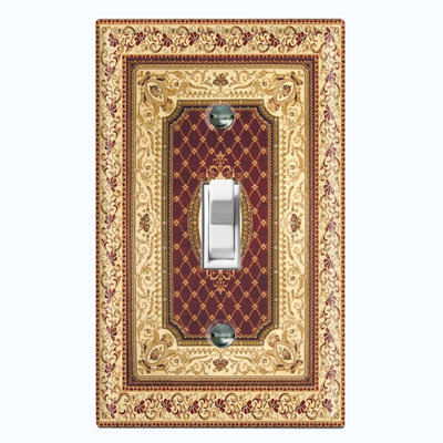 Patterned 1 - Gang Toggle Light Switch Standard Wall Plate