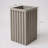 Square Grove Column Planter - Grey Brown-1984462912
