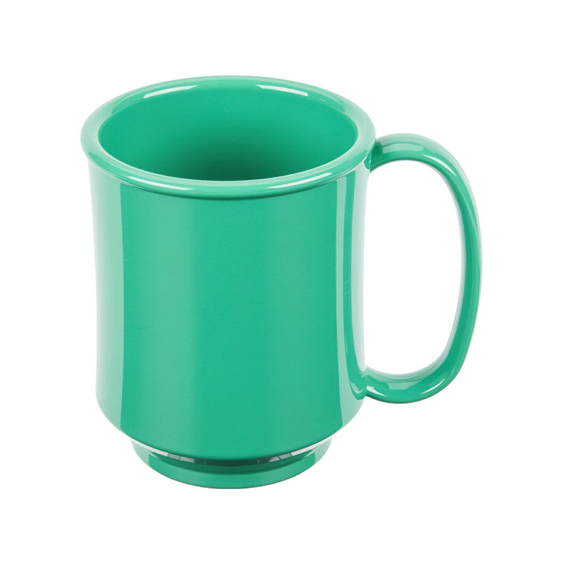 Grande tasse en plastique GET sans BPA à poignée facile, 8 onces (ensemble de 12), Vert