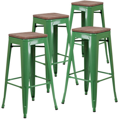 Geraldine Solid Wood Counter Stool