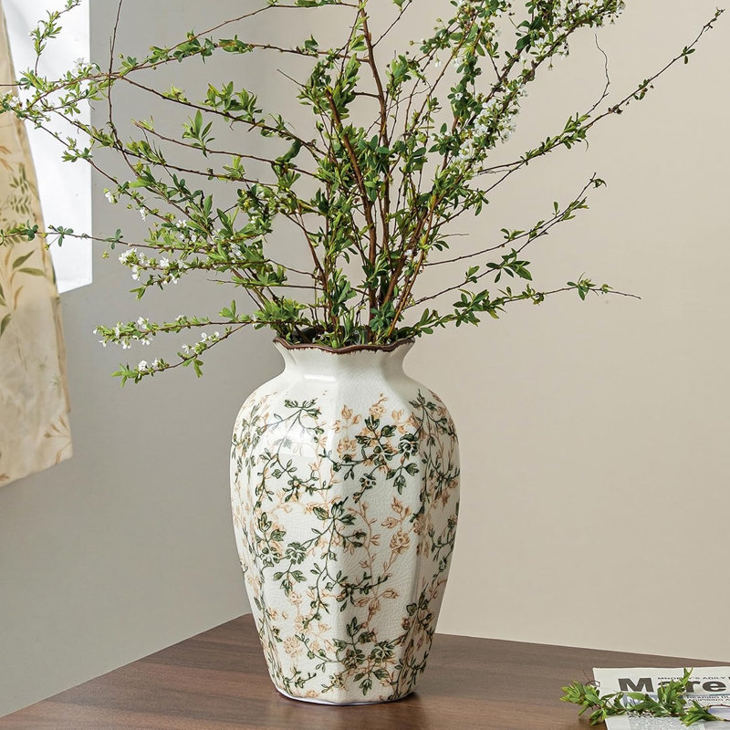 Vintage Countryside Octagonal Vase