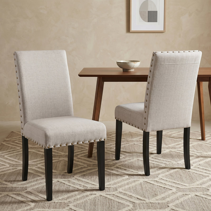 Chaise d'appoint rembourrée Haysi, Brun clair
