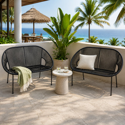 Solara Outdoor Loveseat Set of 2