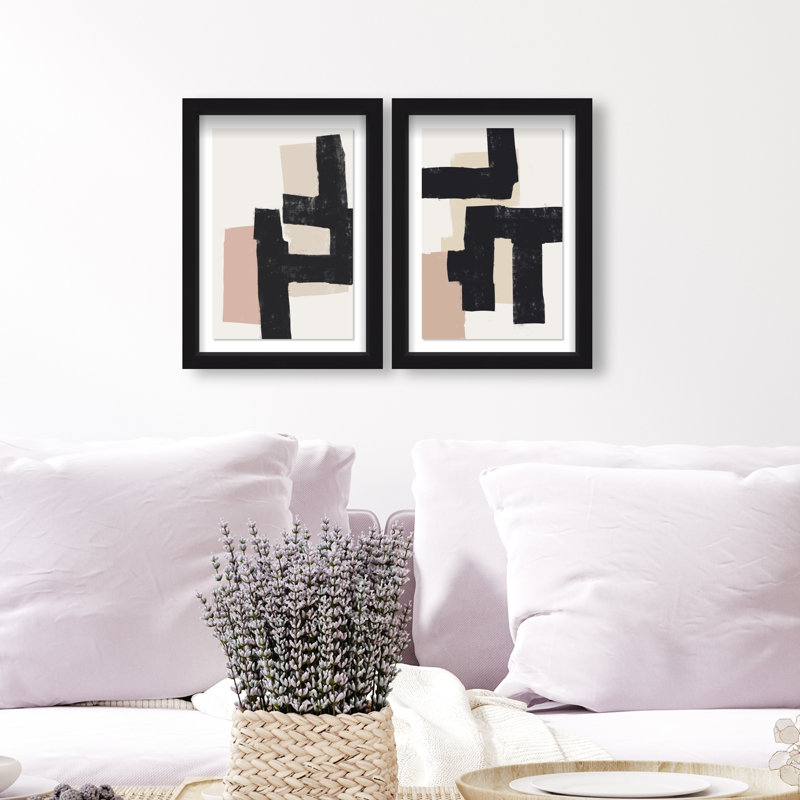 Nowhere Set Set by Oliver Gal, 11.5"H x 16.5"W, Black Shadowbox