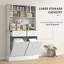 Armoire de cuisine avec station de charge et armoires à ordures basculantes