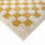 Tapis à poils longs moutarde / crème à carreaux Walker-1026085030