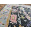 Tapis unique gris anthracite / beige en laine noué à la main 5 pi x 6 pi 10 po One-of-a-Kind Hurst