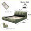 Grand lit plateforme en bois massif avec dossier rembourré surdimensionné, aucun sommier nécessaire, vert pour la chambre à coucher-1439048516-1439048518