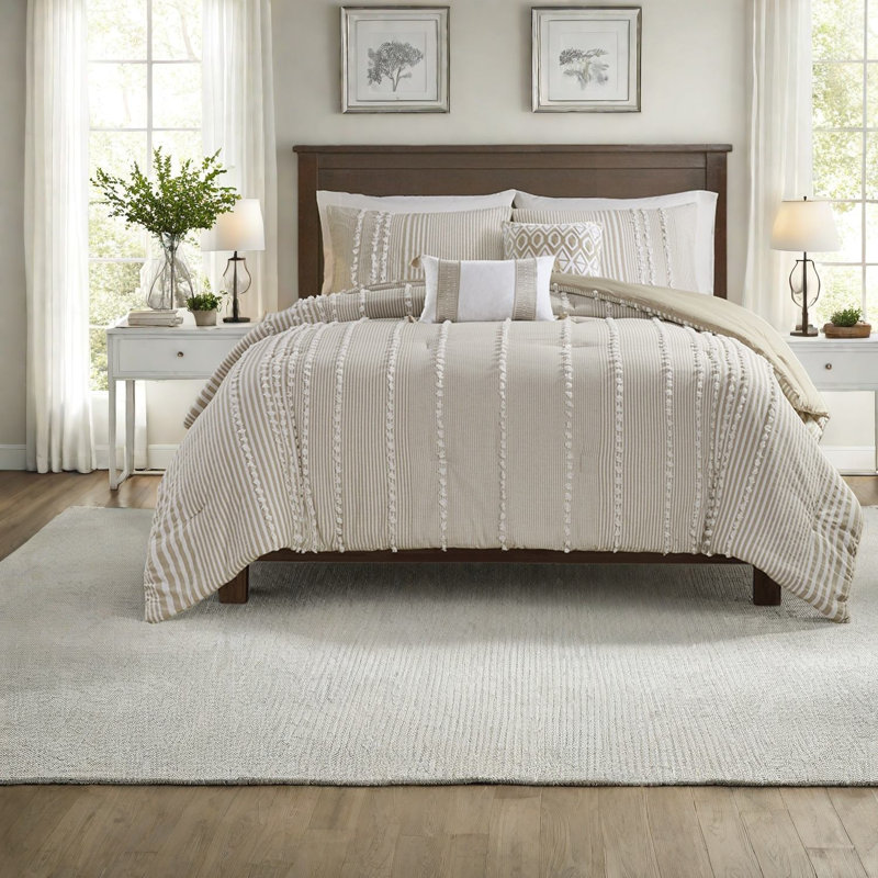 Luxurious Cotton Bedding Sets, Tufted Chenille, Farmhouse Style, Home Comfort