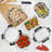 Prep & Savour Glass Meal Prep Containers with Airtight Lids - 8 Pack Square
