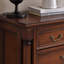 Armoire d'appoint en bois massif brun noisette