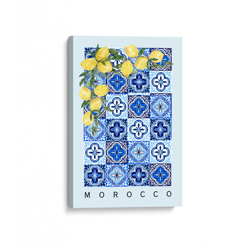 Art marocain sur toile tendue marocaine, H 18 po x l 12 po