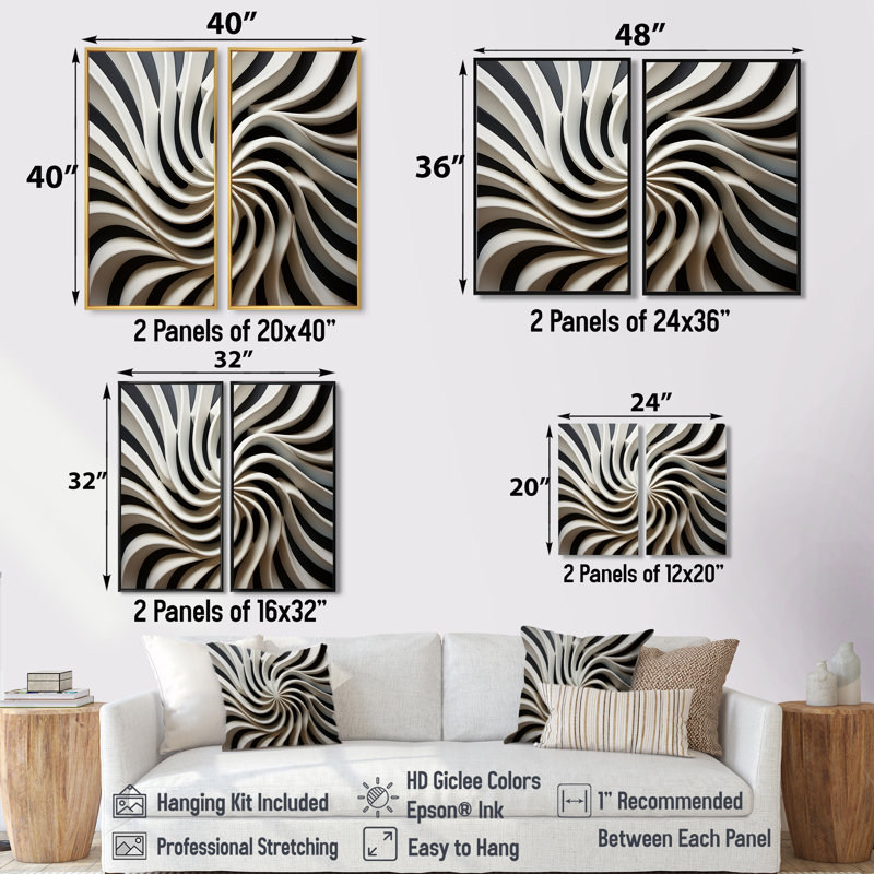 Art mural moderne noir et blanc I, 32" H x 32" W, Black, Framed Print without Mat