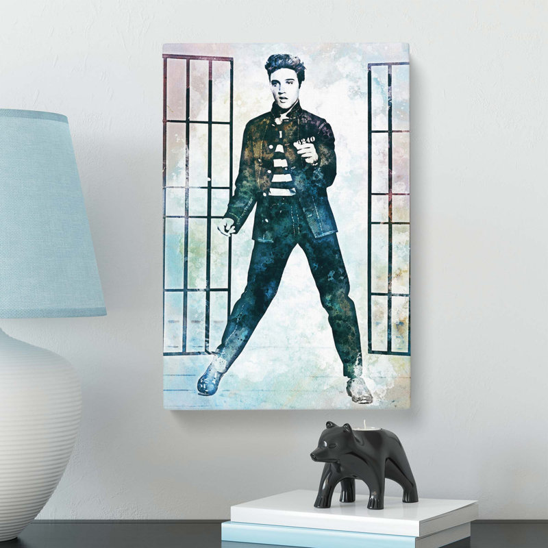 Elvis Presley In Jailhouse Rock - Wrapped Canvas Painting, 61 cm H x 40.6 cm W