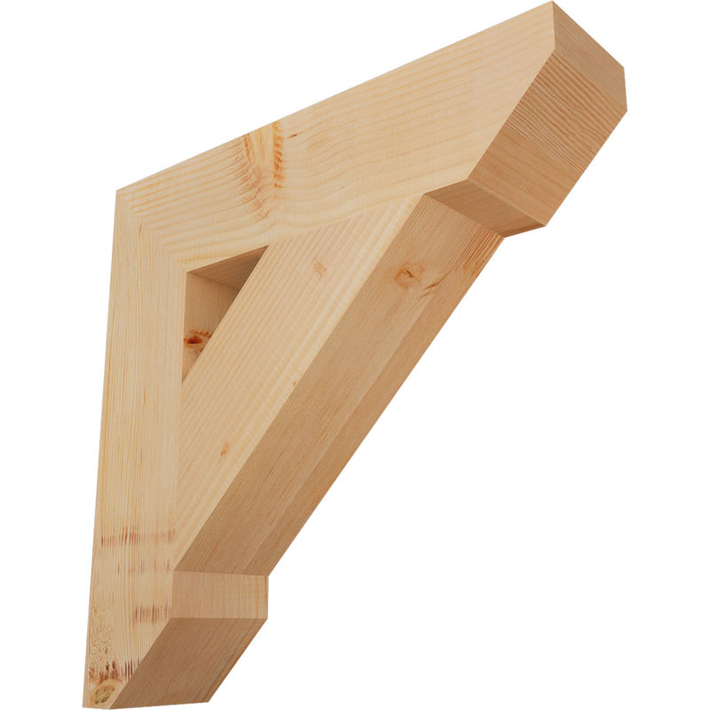 Support traditionnel en bois rustique à lattes, Sapin de Douglas, H 26 po x l 5,5 po x P 26 po