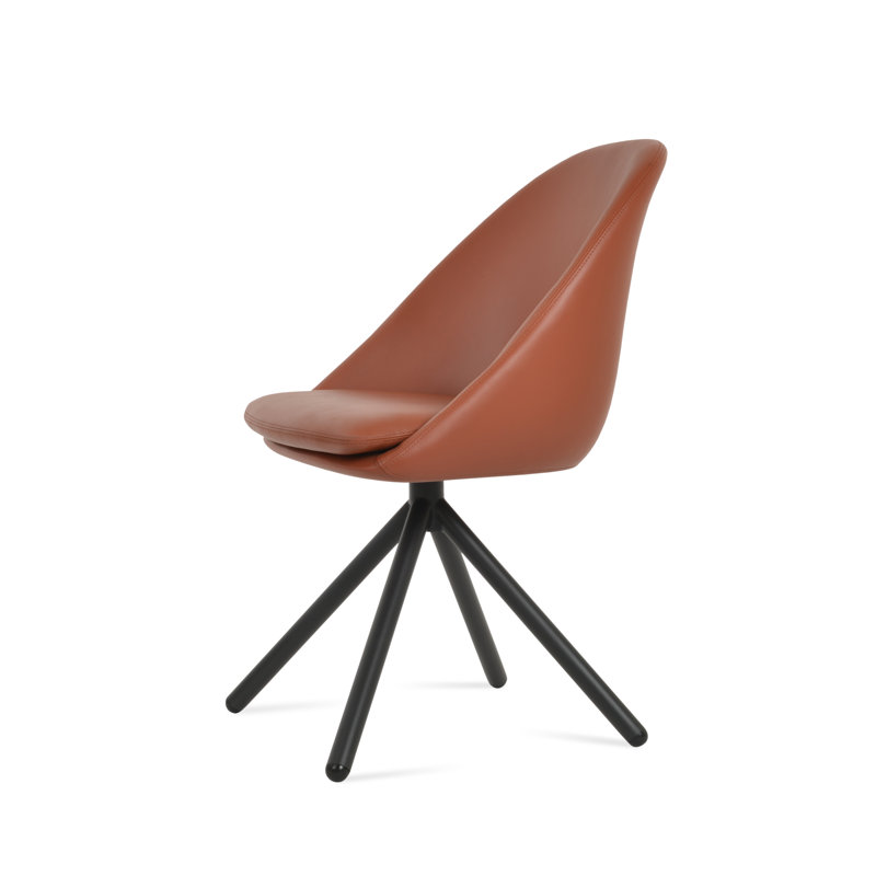 Chaise d'appoint Avanos, Noir, Cannelle