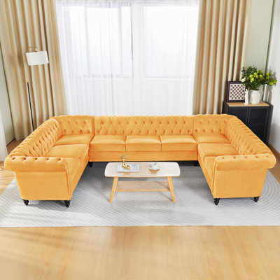 Karriann 3 - Piece Velvet Sectional