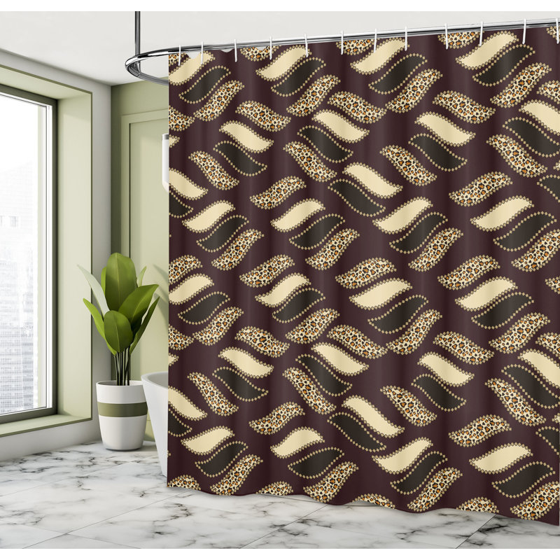 Shower Curtain with Hooks Included, 105"H x 69"W