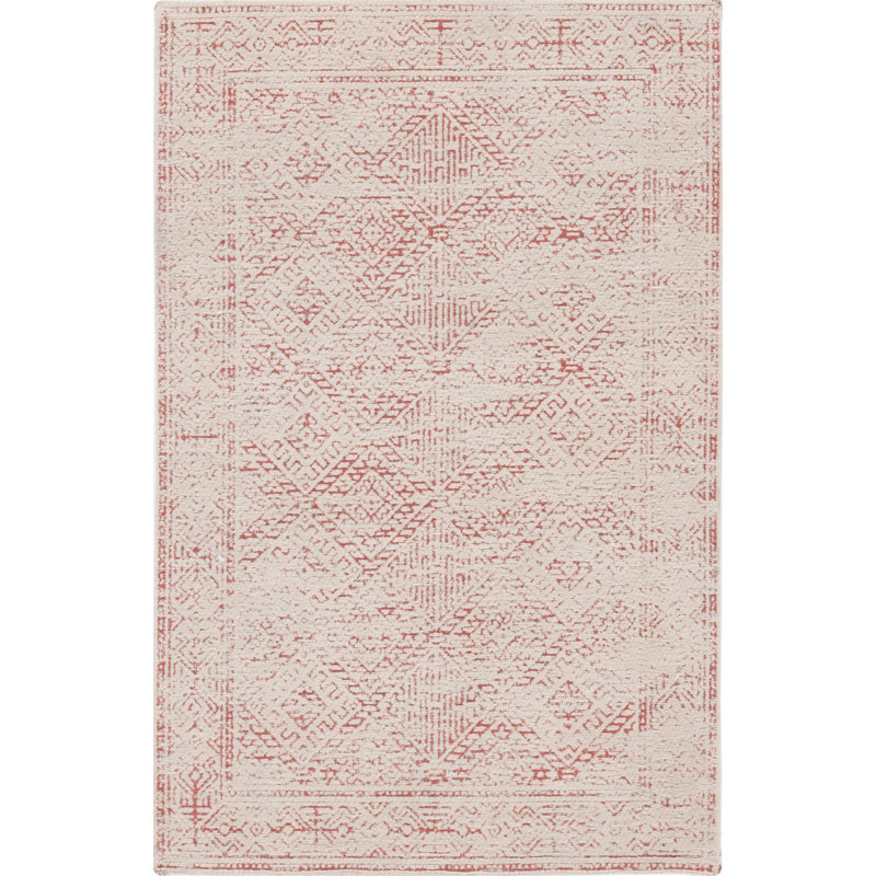 Classic Vintage Hand Woven Performance Geometric Rug, Rectangle 6' x 9'