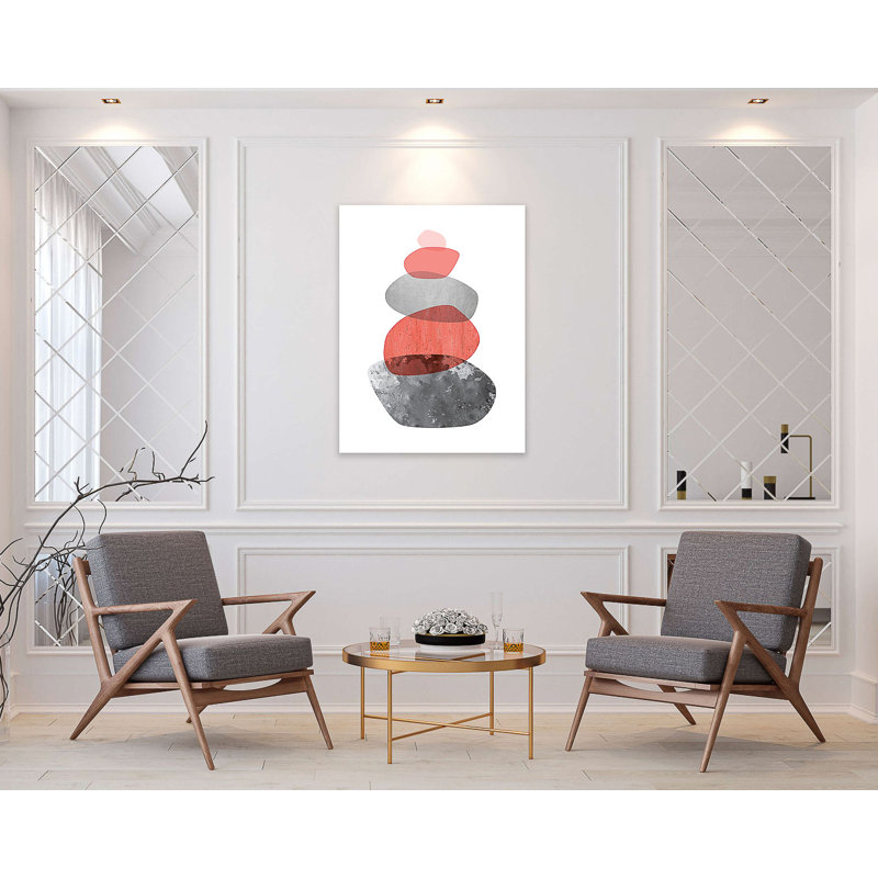 «Balancing Stones», reproduction sur toile, Toile encadrée flottée blanche, H 24 po x l 18 po x P 1,5 po
