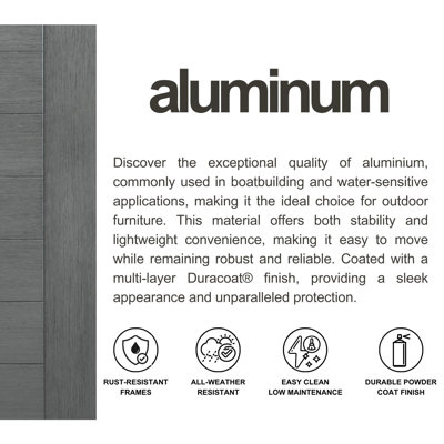 Ensemble de salle à manger d'extérieur extensible en aluminium 9 pièces Schipper