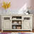 2 Doors Cabinet Farmhouse Cabinet, Farmhouse TV Stand Barn Design,Modern Farmhouse TV Media Stand, Large Barn Inspired Home Entertainment Console, 60.23"W*15.35"D*31.7"H-355985902-354102034