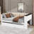 Wood Daybed With Storage Shelves, Upholstered Backrest,USB And Trundle-122526750