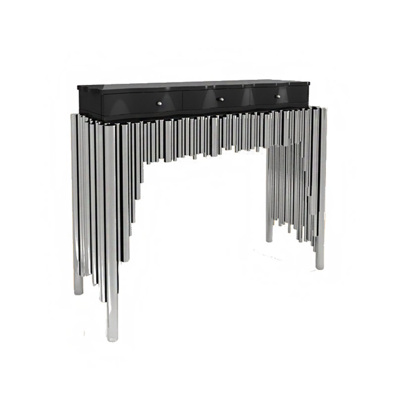 Table de vanité en acier inoxydable Fitzwater, Chrome
