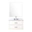 Meuble-lavabo blanc 30 po X P 22 po, comptoir en marbre, robinet, miroir simple 28 po 30 po x 22 po, marbre