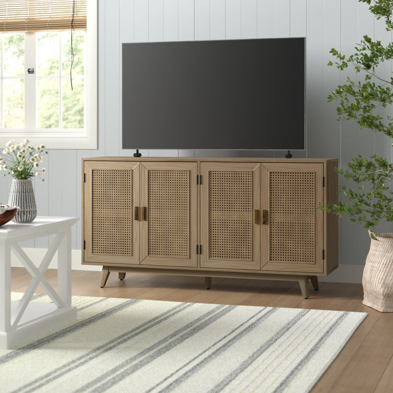 Meuble télé en bois manufacturé de 56,8 po de largeur, Gland