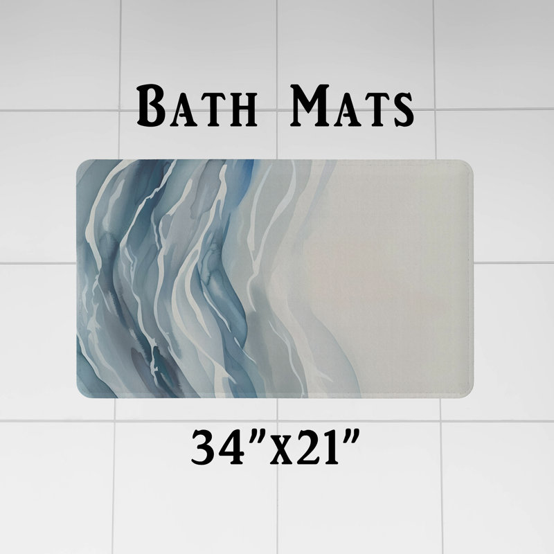Rideau de douche avec tapis de bain, H 93 po x l 70 po