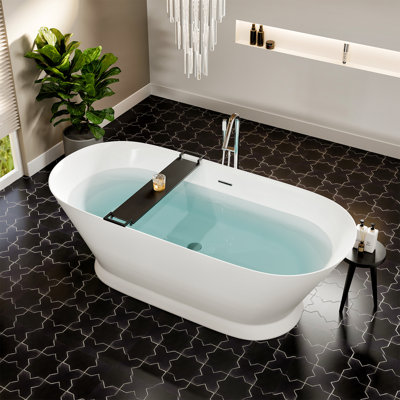 60'' x 29'' Freestanding Soaking Acrylic Bathtub