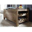 Nature Solid Wood Floor Wine Bottle Rack in Grey