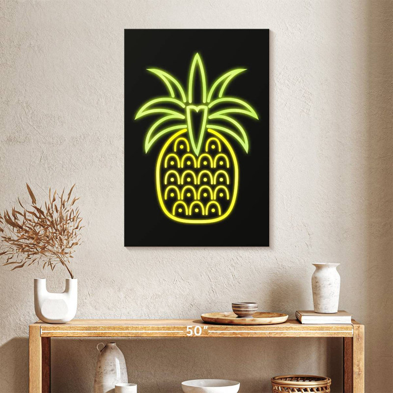 Yarlin Neon Pineapple, 36" H x 24" W