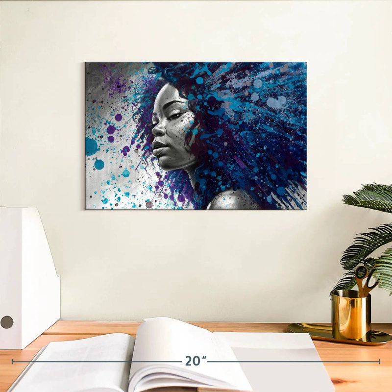 Leisha Splashy bleu Afro