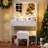 Makeup Vanity Desk with Lighted Mirror Charging Station and Storage Chair-332218564