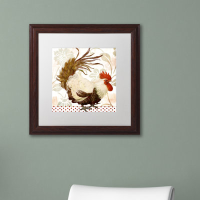 Jadaya «Rooster Damask II», reproduction d'art encadrée