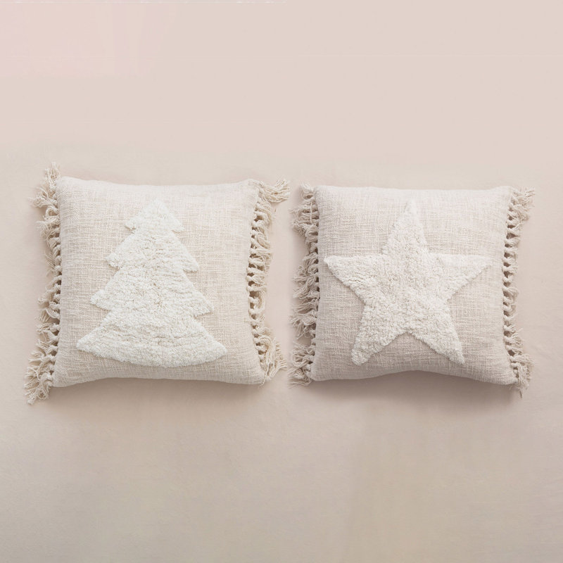 Cotton Blend Punch Hook Pillow