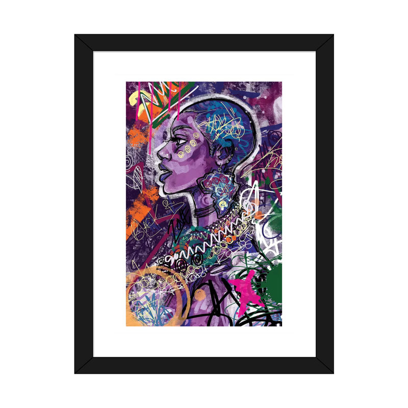 « Black is Love » par Justin Copeland-impression, H 24 po x l 16 po x P 1 po, Papier encadré noir, Blanc