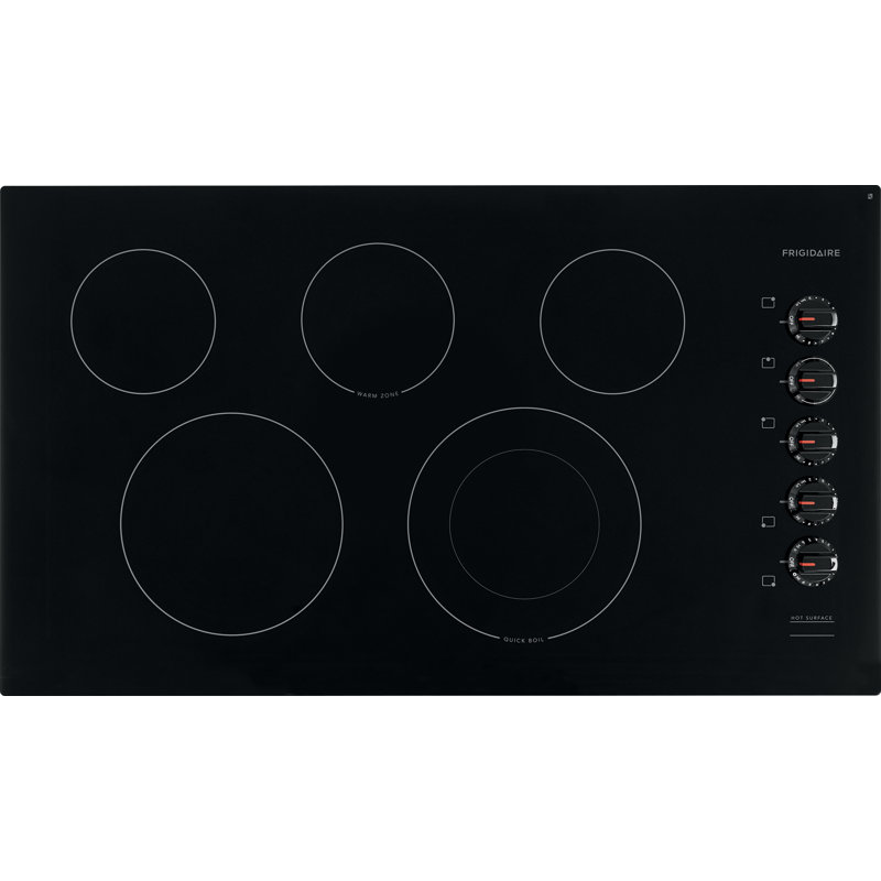 Frigidaire 36'' Black Ceramic Electric Cooktop with 5 Burners