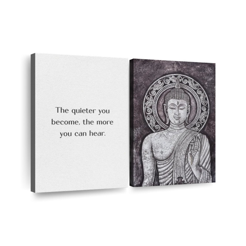 Buddha Focus Quote, reproduction d'art sur toile, H 12 po x l 17 po x P 1 po
