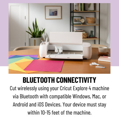 Cricut Explore 4 Cutting Machine with Vinyl and Iron-On Sheets Bundle