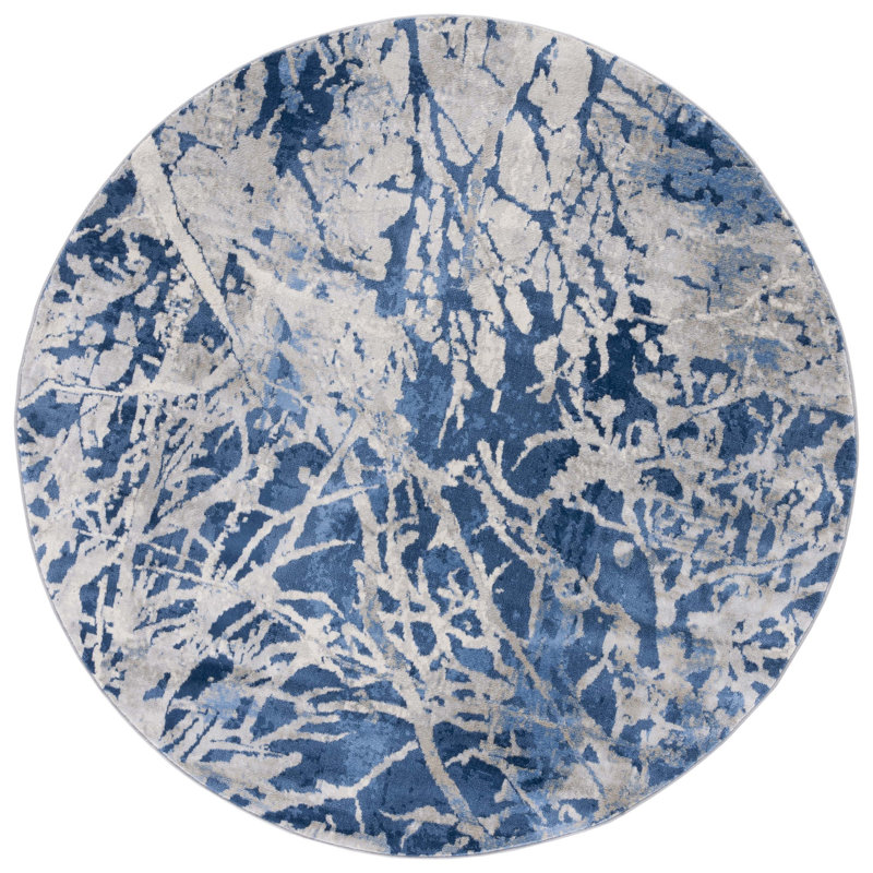 Jasper 100 Performance Abstract Rug, Round 6'7"