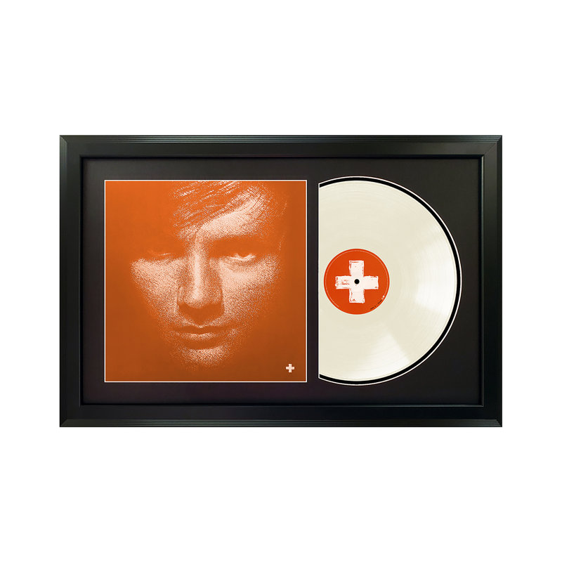 Ed Sheeran "+" Disque encadré avec passe-partout noir - vinyle blanc, Orange, Noir