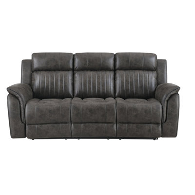 Boneless STEBAN GREY RECLINING SOFA