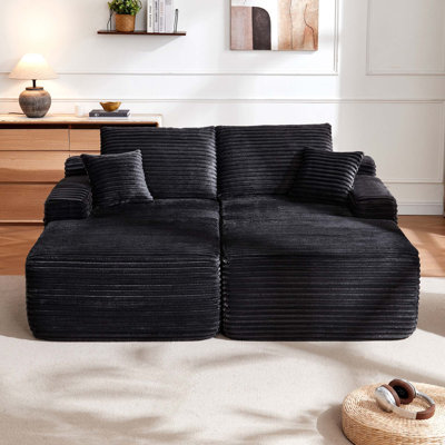 Canapé modulaire Cloud avec méridienne double et confort d'assise profond