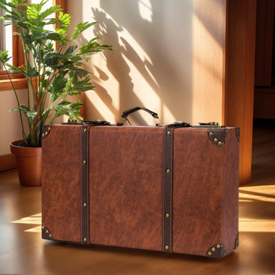 Vintage Leather Storage Trunk